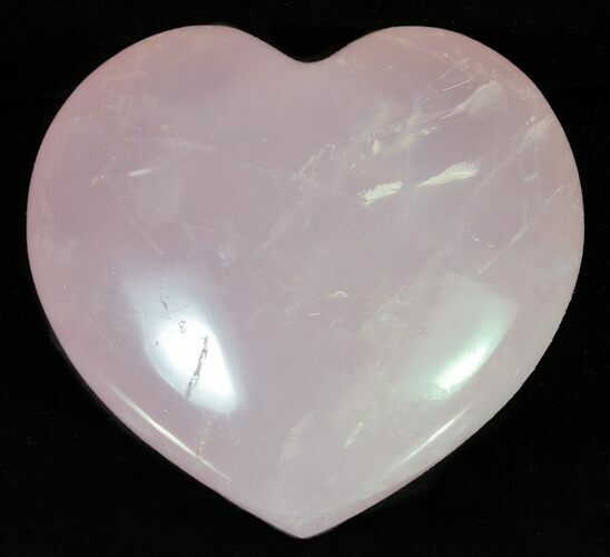 Polished Rose Quartz Heart - Madagascar #63029
